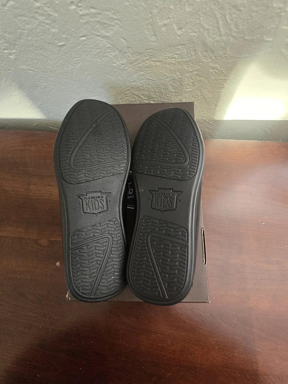 NWT Florsheim Kids Jasper Driver Jr Leather Penny Loafers Black Size 1.5M NWB